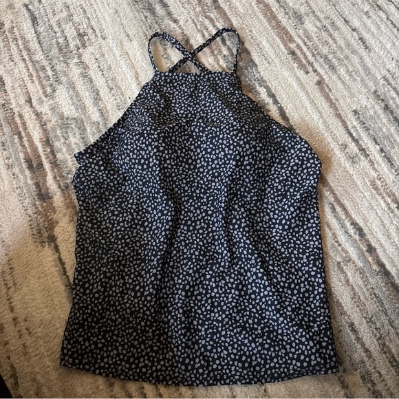 Blue Fitted Sleeveless Backless Camisole - Picture 1 of 3